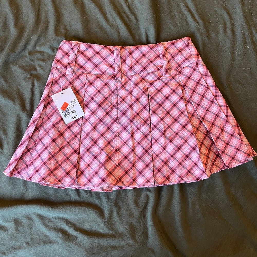 Forever 21 Pink Plaid Skirt